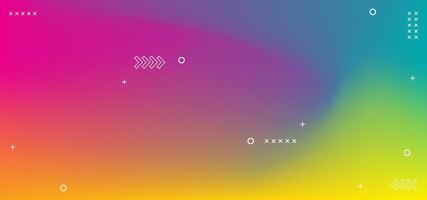 A colorful gradient background with a variety of dots and arrows scattered throughout vector
