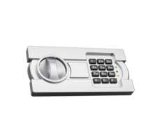 Finish Digital Safe with A Lock And Circular Handle For Access 3D Illustration png