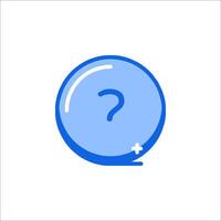 A blue bubble with a question mark on it vector