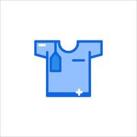 A blue t - shirt with a blue bottle on it vector