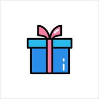 A gift box with a bow on a white background vector