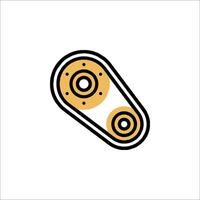 A simple icon of a belt on a white background vector