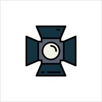 A camera light icon on a white background vector