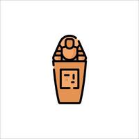 An icon of a mummy in a coffin vector