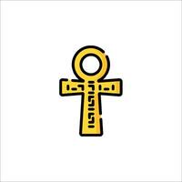 An egyptian ankh symbol on a white background vector