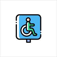 A wheelchair icon on a white background vector
