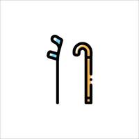 A pair of sticks with a handle and a handle vector