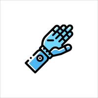Robotic hand icon illustration vector