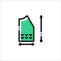 A green and black line icon of a book vector