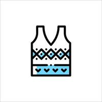 A vest with hearts on it vector