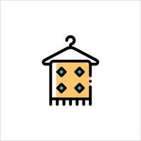 A house with a hanger on the wall vector