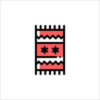 A red and black striped pattern on a white background vector