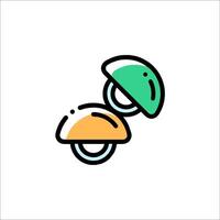 Two colorful rings on a white background vector