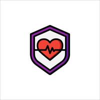 Heartbeat logo design vector