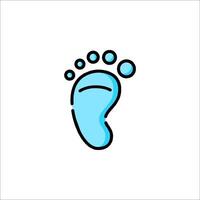 Baby footprint icon illustration vector