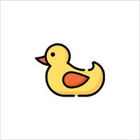 A yellow duck icon on a white background vector