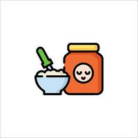 A jar of honey and a spoon vector