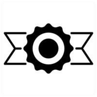 Award and medal icon concept in black duo line color vector
