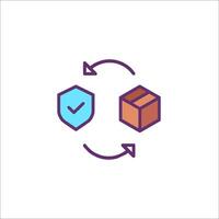 A box with a check mark and a box with a check mark vector
