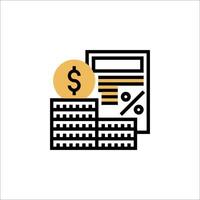 A stack of money and a dollar sign vector