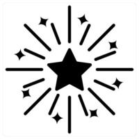 Firework icon concept in black duo line color vector