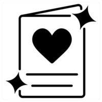 Greeting Card icon concept in black duo line color vector