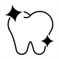 Tooth icon concept in black duo line color vector