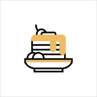 A cake with syrup and syrup on top of it vector