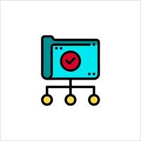 A folder icon with a check mark on it vector