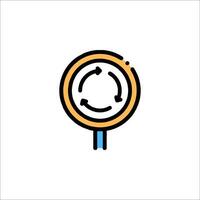 A circular lollipop icon with a circle around it vector