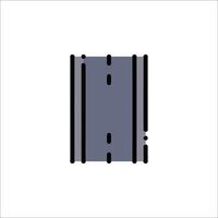 A road with two lanes on it vector
