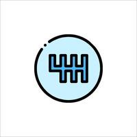A four digit number in a circle icon vector
