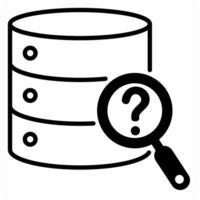 Missing Data icon concept in black duo line color vector