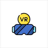 Vr goggles and a coin icon vector