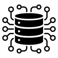Data Generator icon concept in black duo line color vector