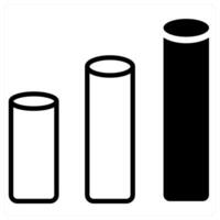 Bars icon concept in black duo line color vector