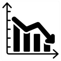 Loss and failure icon concept in black duo line color vector