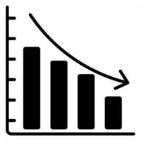 Loss icon concept in black duo line color vector