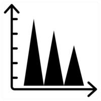 Graph icon concept in black duo line color vector