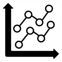 Statistic icon concept in black duo line color vector