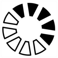 Diagram icon concept in black duo line color vector