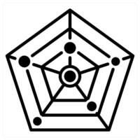 Diagram and graph icon concept in black duo line color vector
