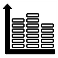 Equalizer icon concept in black duo line color vector