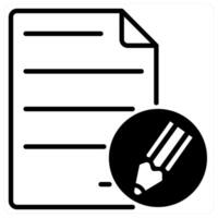 Edit File icon concept in black duo line color vector