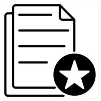 Favorite File icon concept in black duo line color vector