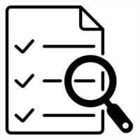 Audit File icon concept in black duo line color vector