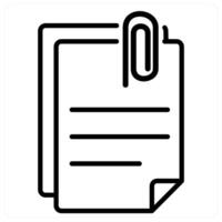 Attach File icon concept in black duo line color vector
