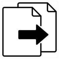 Copy File icon concept in black duo line color vector
