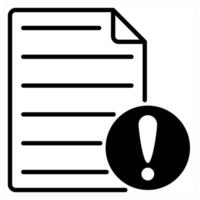 File Error icon concept in black duo line color vector