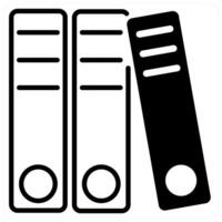 Files icon concept in black duo line color vector